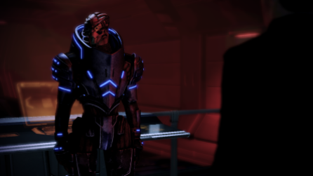 Garrus just doing his calibrating. Is there something he isn't telling us?
